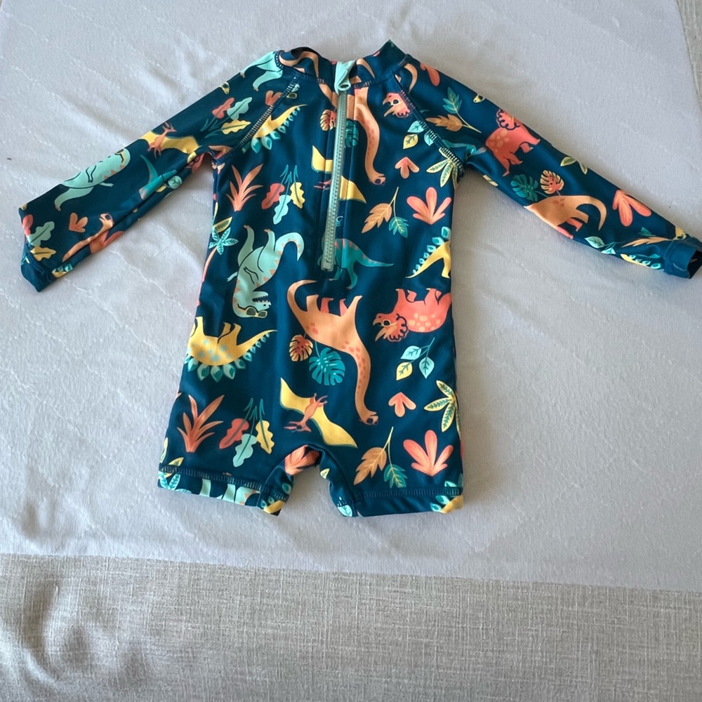 Dinosaur Print boys Swim Rashguard